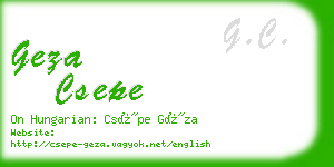 geza csepe business card